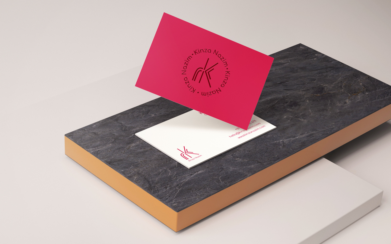 Kinza Nazim branding - Business card